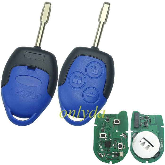 For Ford Transit blue remote key with 434mhz with 4D chip FCCID:6CIT15K601 AG AG