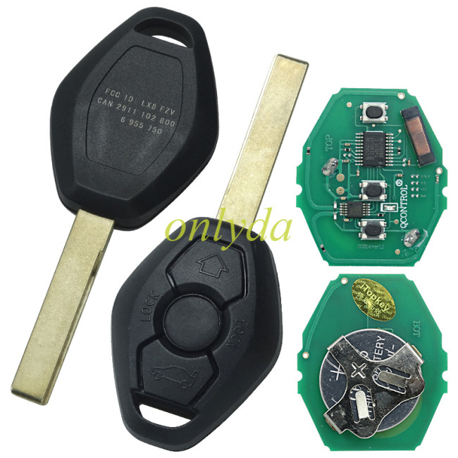 For BMW 5 Series CAS2 systerm remote 3 button with 315/315-LPmhz/433MHZ/868mhz with electric 46 PCF7945/7935(HITAG2) chip  which frequency you choose?
