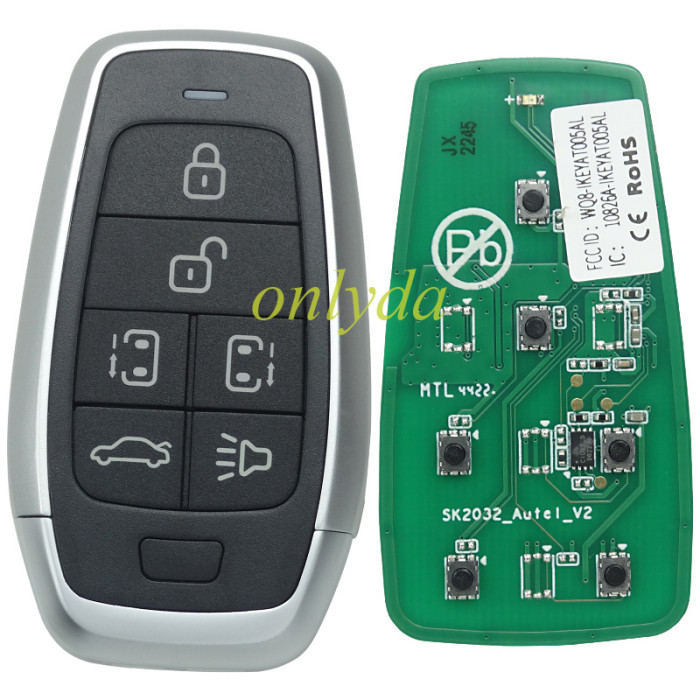 For AUTEL MAXIIM IKEY Standard Style IKEYAT006BL 6 Buttons Independent Smart Key (Left Door/ Right Door/ Trunk)