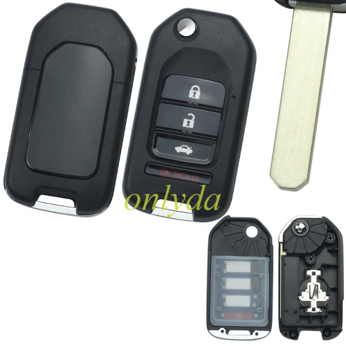 For Honda 3+1 button remote key shell