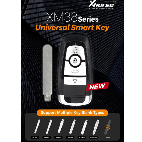 Xhorse XSFO02EN XM38 Series 4-Button For  Ford Style Universal Smart Key