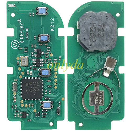 KEYDIY TB02-4 with 8A/Toyota H chip KD Smart Key Universal Remote Control  (only pcb)