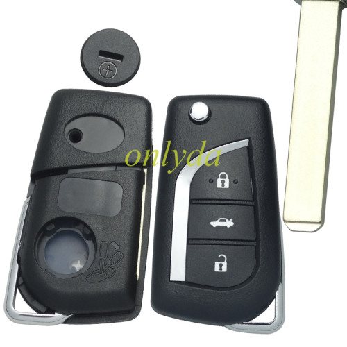 For Toyota 3 button remote key shell  with VA2 307 blade