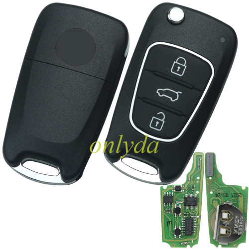 For XHORSE XNHYO2EN  Hyundai Separate” Type 3 Buttons  Universal Wired Remote key