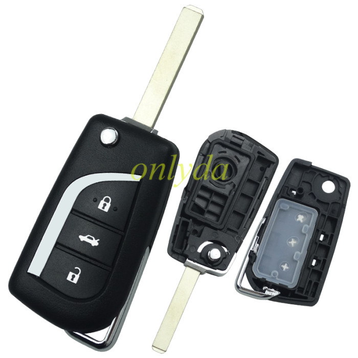 For Toyota 3 button remote key shell  with VA2 307 blade