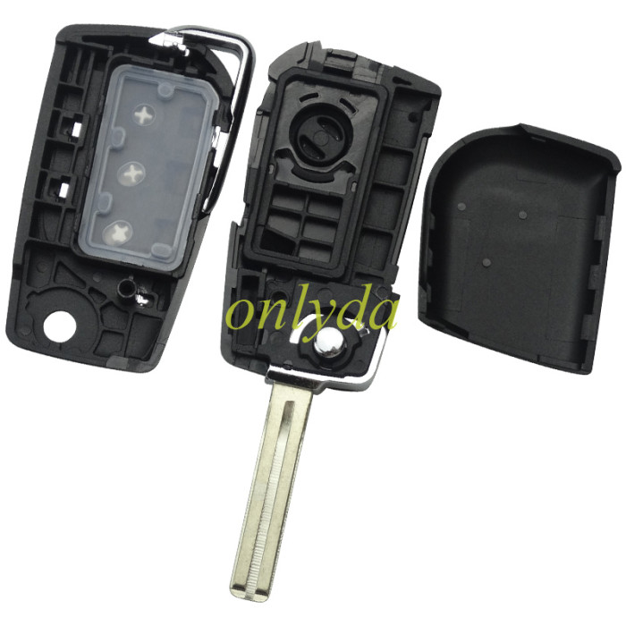 For Toyota 3 button remote key shell  with TOY48 blade with logo