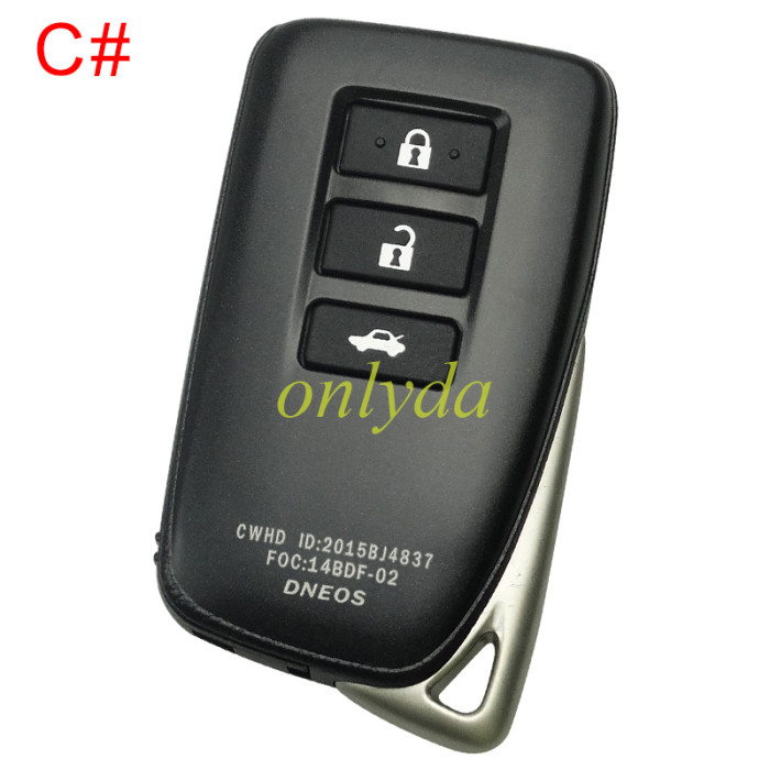 For Lexus  modified remote key blank , pls choose button