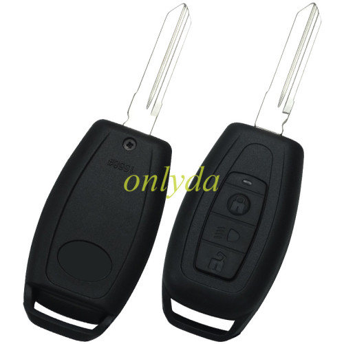 For  TATA India 3 button remote key shell with right blade