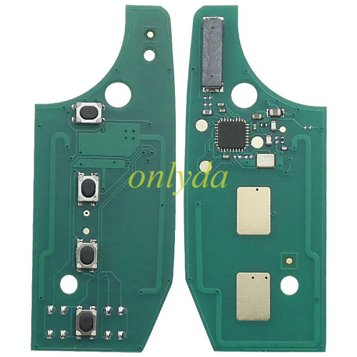 For Chrysler 2+1/3+1/4 button flip remote key 434mhz with MQB 48  chip with  pls choose button