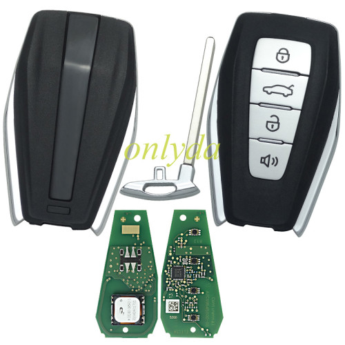 For  Geely Mainland 1 4button remote key with 434mhz with NXPA1M15 chip    number :000008891030146270016211001