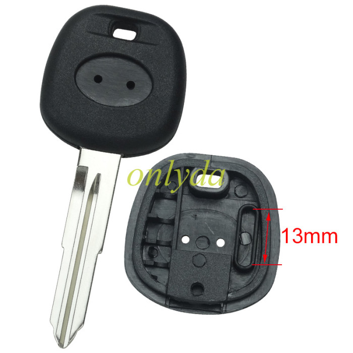 For Toyota transponder key blank TOY41 blade with badge with  carbon chip part