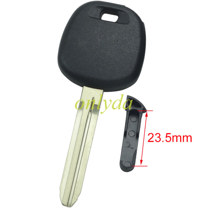 transponder key blank Toy43 blade without logo with TPX chip and  carbon chip part