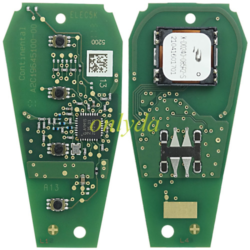 For  Geely Mainland 1 4button remote key with 434mhz with NXPA1M15 chip    number :000008891030146270016211001