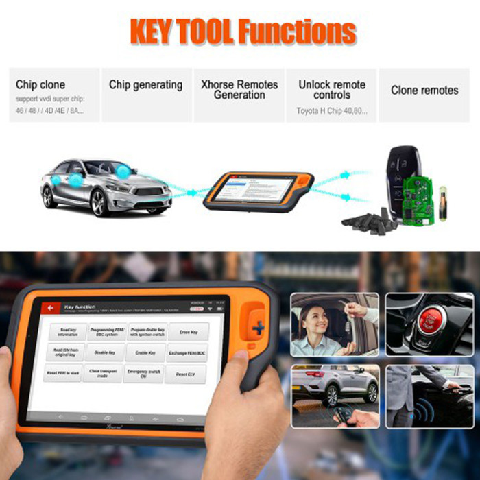 Xhorse VVDI Key Tool Plus Pad Support DOIP/CAN-FD/CAN and K protocol switch pin/Chip detection smart key programming
