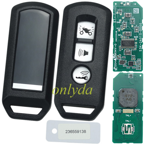 For Honda motor 3 button  smart remote K35 / K01 V3  433MHZ with 47chip OEM PCB with aftermarket case