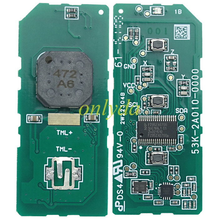 For Honda motor 3 button  smart remote K35 / K01 V3  433MHZ with 47chip  high quality