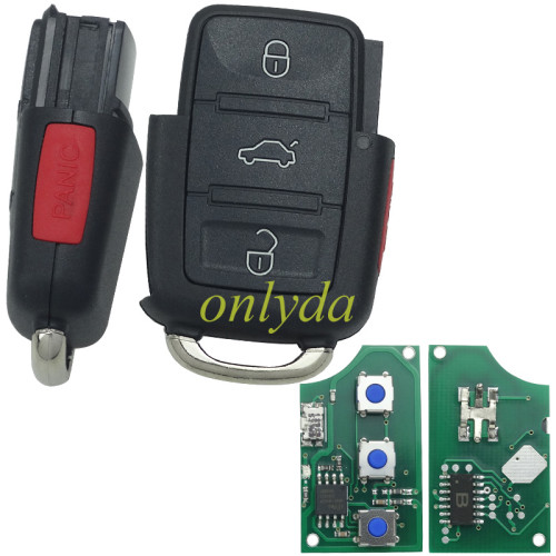 For VW 3+1 Button remote control 1K0 959 753P  with 315mhz