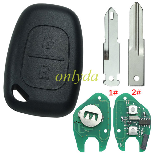 KYDZ MADE Renault:Kangoo II2004-2011 , Master II 2003-2010,Traffic II 2002-2010 Opel:Vivaro,Movano 2004-2010 Nissan interstar 2004-2014 2 button remote key pcf 7946-433mhz  before 2000 year ,please choose the blade