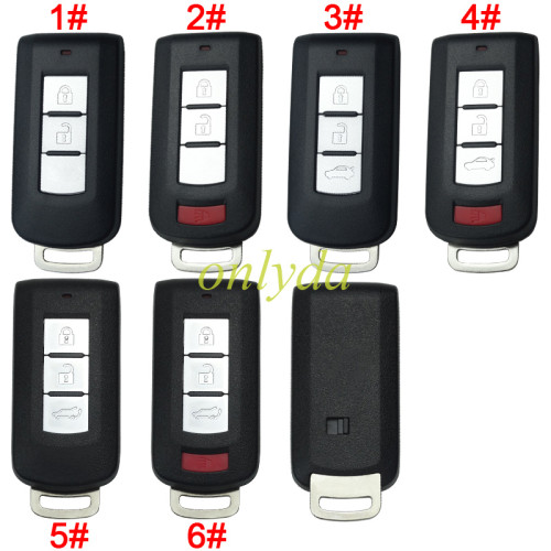 For Mitsubishi 2/2+1/3/3+1 button remote key shell  (please choose logo and button )