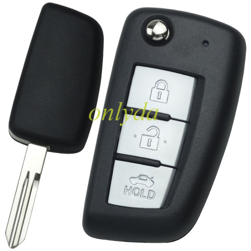 For nissan 3 button remote key blank without badge