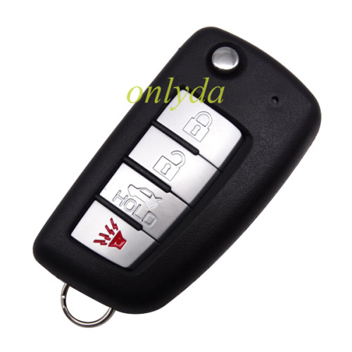 For nissan 4 button remote key blank without badge