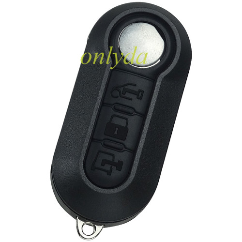 For  Fiat 3 button remote key blank black color