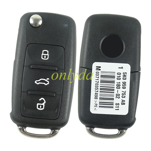 For  VW Sagitar,polo, golf 3 button remote key with  model Number  5K0 959 753AB/5K0 837 202AD with 434mhz