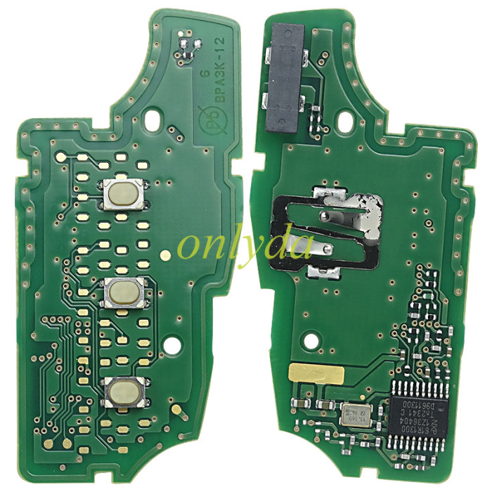 original for Renault 3 Button remote Chip PCF7961M / HITAG AES / 4A CHIP-434MHZ  FSK  with DS badge