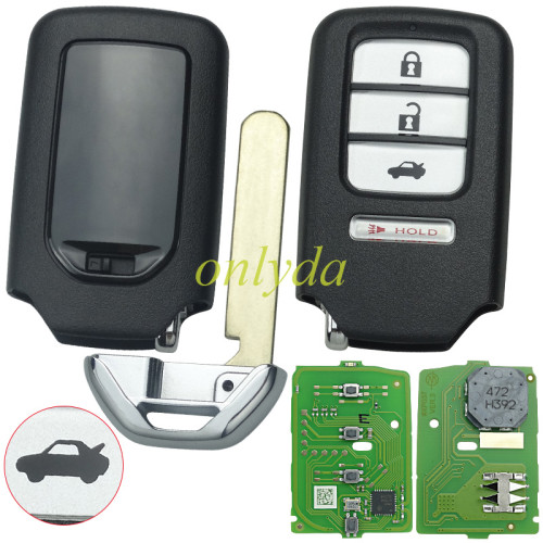 Xhorse XZBT43EN for honda 4 button  Vvdi smart remote key