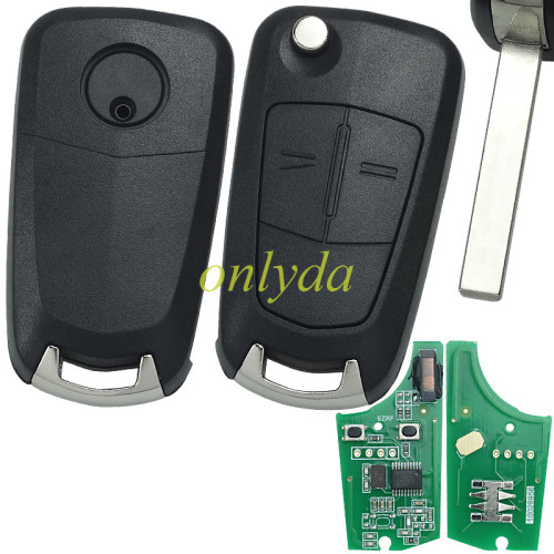 For  OPEL VAUXHALL and ASTRA H Opel remote 2 button 434mhz -7941 chip （ round logo place on the back ）