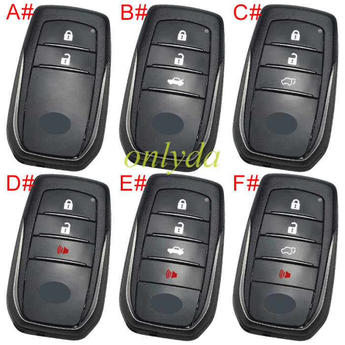 For Toyota key shell ，please choose button