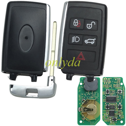 For Landrover keyless 5 button remote key with 315/433.92mhz PCF 7953 chip