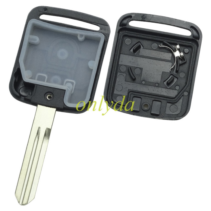 For 2 button remote key blank the plastic part is  square