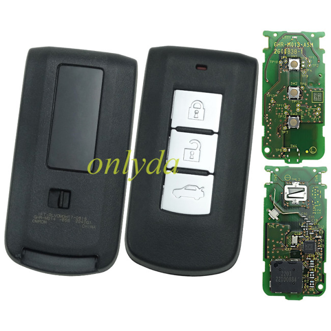 Original Dodge 3  button keyless smart remote key with 434mhz & PCF7952 chip ID 47 CHIP  GHR-M013