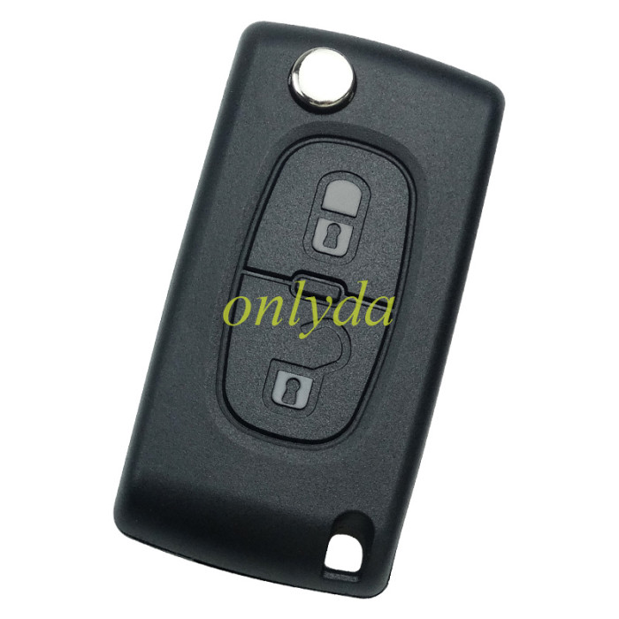 For Peugeot CE0536 2 Button Flip  Remote Key with 46 chip PCF7961 FSK model  with VA2 and HU83 blade , please choose the key shell