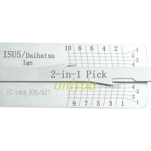ISU5 Lishi 2 In 1 lock pick and decoder     genuine ! only for ignition lock