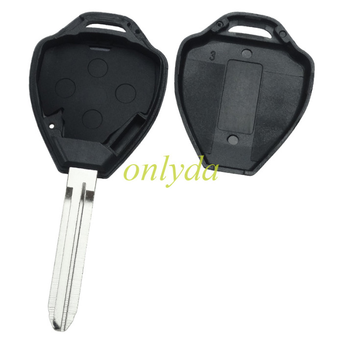 For Toyota upgrade 2 button remote key blank with TOY43 blade with badage