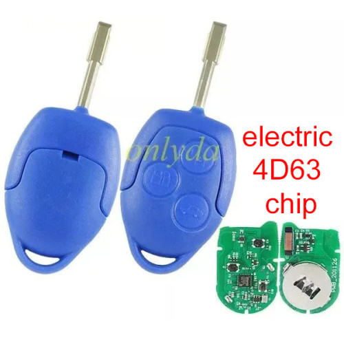 For KYDZ Brand Ford Transit blue remote key with 434mhz with electric 4D63 chip FCCID:6CIT15K601 AG AG