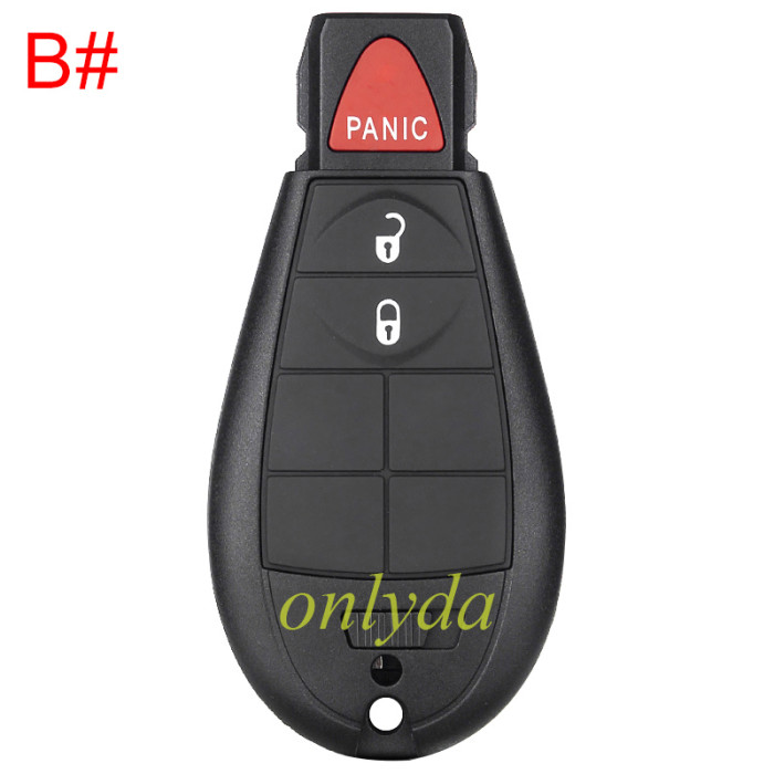 For Chrysler  remote key with PCF7961chip 433.92MHZ compatible with  iyzc01c and M3N5WY72XX  , totally 11 model key shell, you please choose which shell you need?