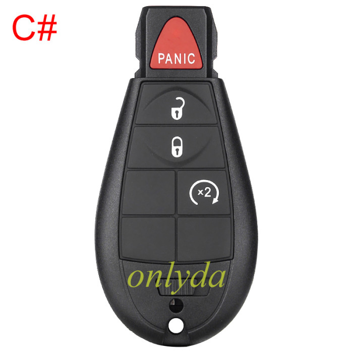 For Chrysler  remote key with 434mhz with PCF7961(Hitag2) chip for Jeep Cherokee 2014-2019 Fobik FCCID GQ4-53T , totally 11 model key shell,  please choose which shell you need