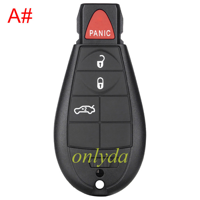 For Chrysler keyless  remote key with 433.92MHZ with 7945 chip compatible with  iyzc01c and M3N5WY72XX  , totally 11 model key shell, you please choose which shell you need?