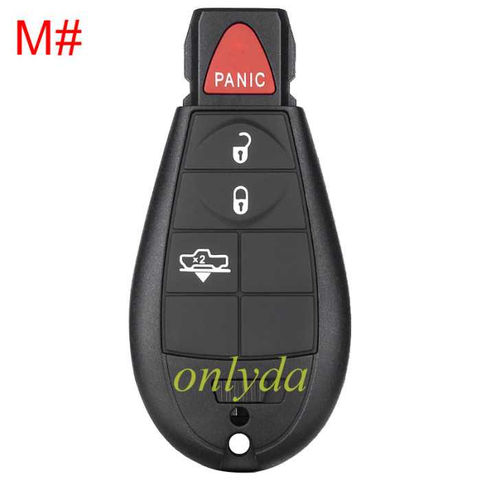 For Chrysler  remote key with PCF7961chip 433.92MHZ compatible with  iyzc01c and M3N5WY72XX  , totally 11 model key shell, you please choose which shell you need?