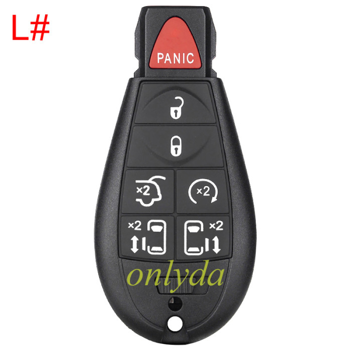 For Chrylser original keyless  remote key with 433.92MHZ compatible with  iyzc01c and M3N5WY72XX  , totally 11 model key shell, you please choose which shell you need?