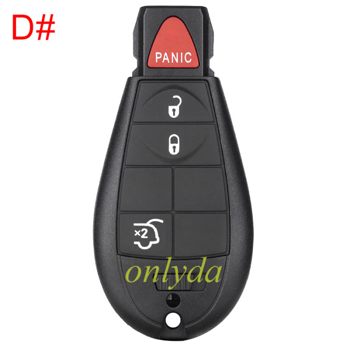 For Chrysler 3+1 button remote key with PCF7961M/HITAG AES /4A  chip  with 433MHZ 2014-2019 JEEP CHEROKEE  FCC:CQ4-53T  IC:1470A-34T PN:68105083