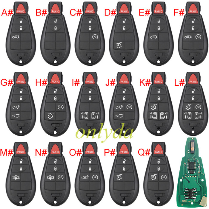 For remote key with PCF7941chip-315mhz   iyzc01c and M3N5WY72XX  , totally 11 model key shell, you please choose which shell you need?