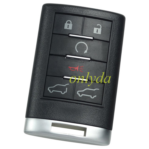 For Cadillac 5+1 button remote key with 315mhz FCCID:OUC6000066