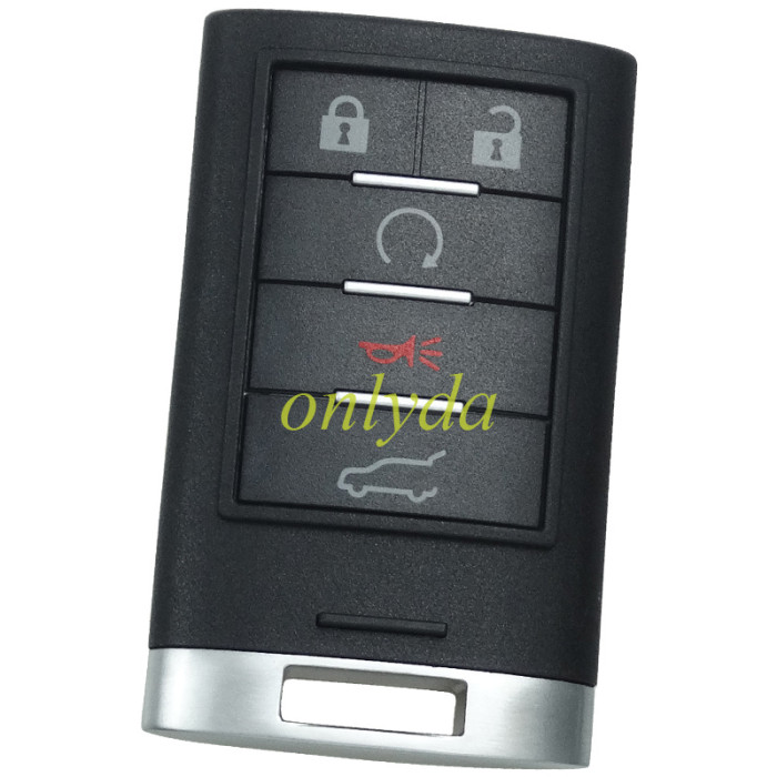 For Cadillac 5 button smart keyless remote key GM hitag2 chip  315mhz