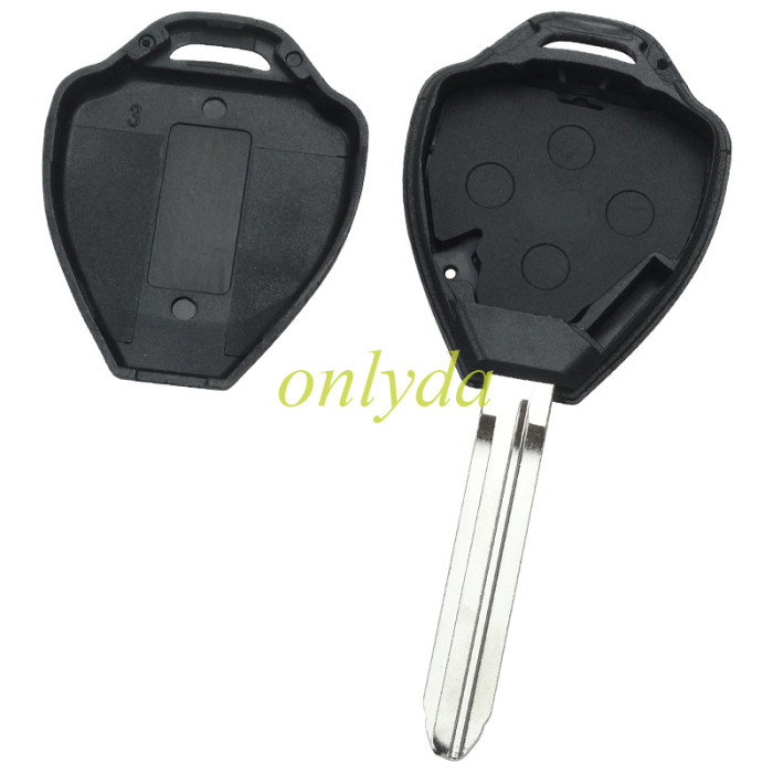 For Toyota upgrade 3+1 button remote key blank with TOY43 blade with badge
