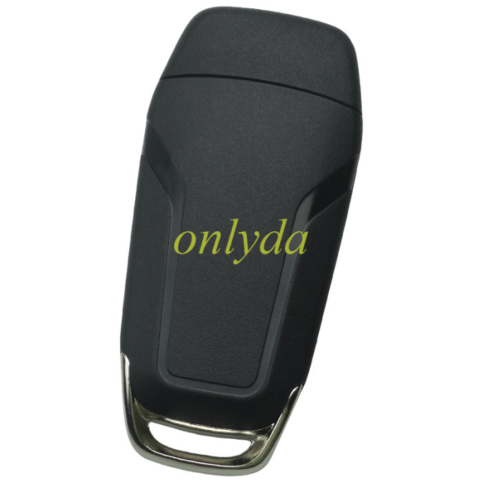 For Ford 3 button Flip remote key shell with Hu101 blade  with flat cover