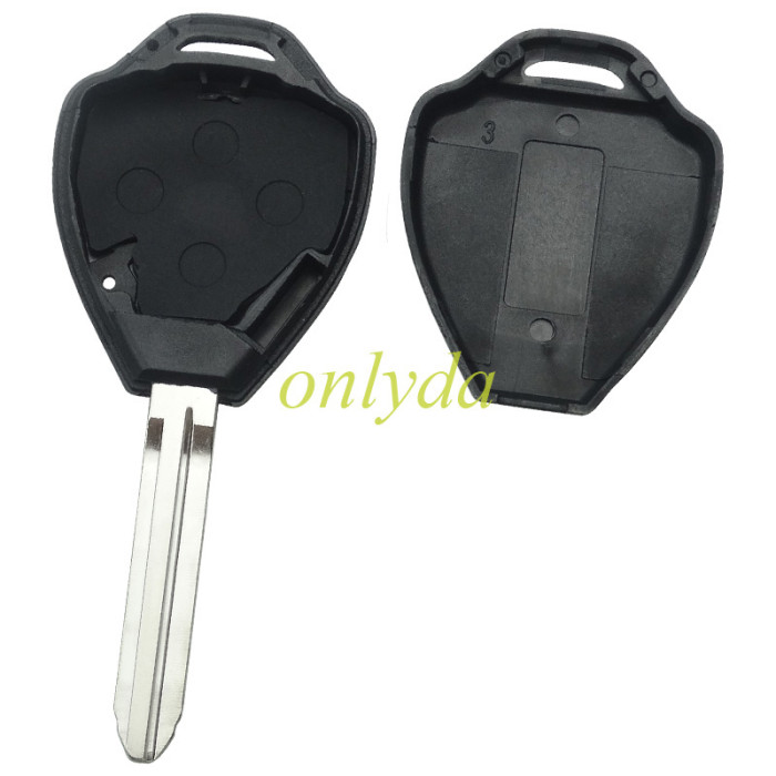 For Stronger Toyota upgrade 2+1 button remote key blank with TOY43 blade with badge